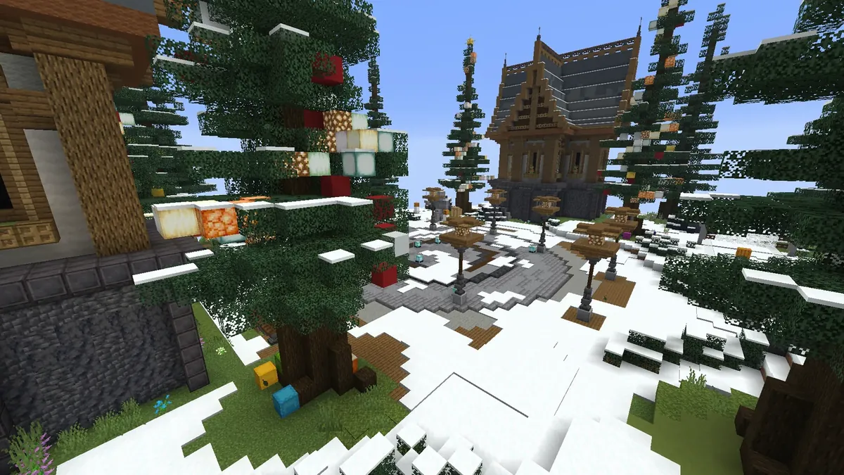 Craftavia Practice spawn alanı, kış teması
